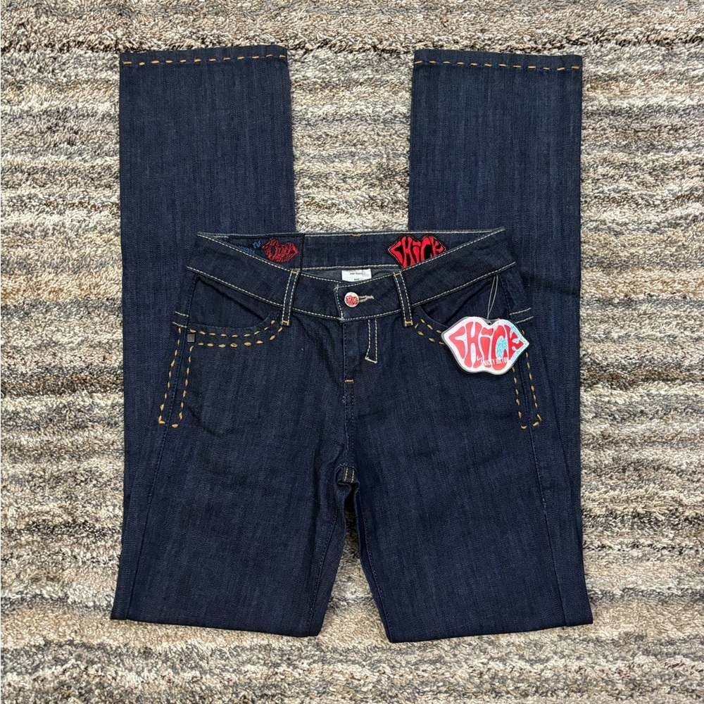 Chick Low Rise Bootcut Jeans Sz 27 | Y2K Vintage Low Rise Mini Bootcut Jeans NWT